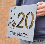 Hausnummernschild Briefkastenaufkleber