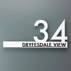 Hausnummernschild dekorative Rosette