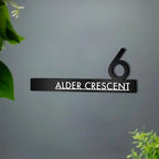 Hausnummernschild dekorative Rosette