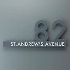 Hausnummernschild dekorative Rosette