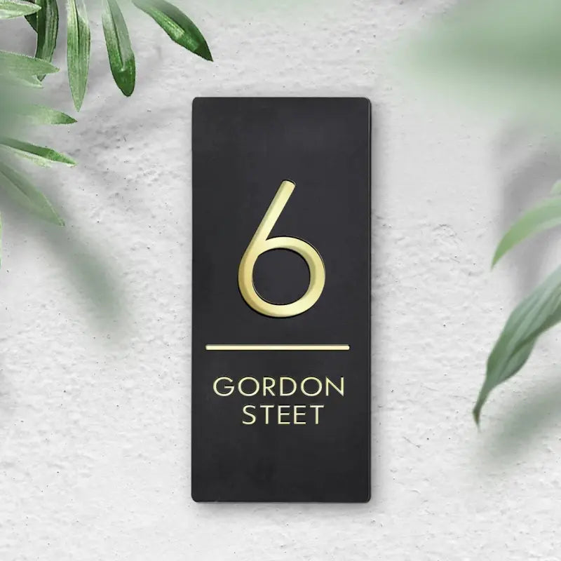 Hausnummernschild Personalisierte Außenplakette
