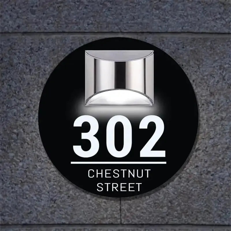 Hausnummernschild Sonnenkollektor