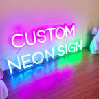 Neon Schild personalisiert mehrfarbig