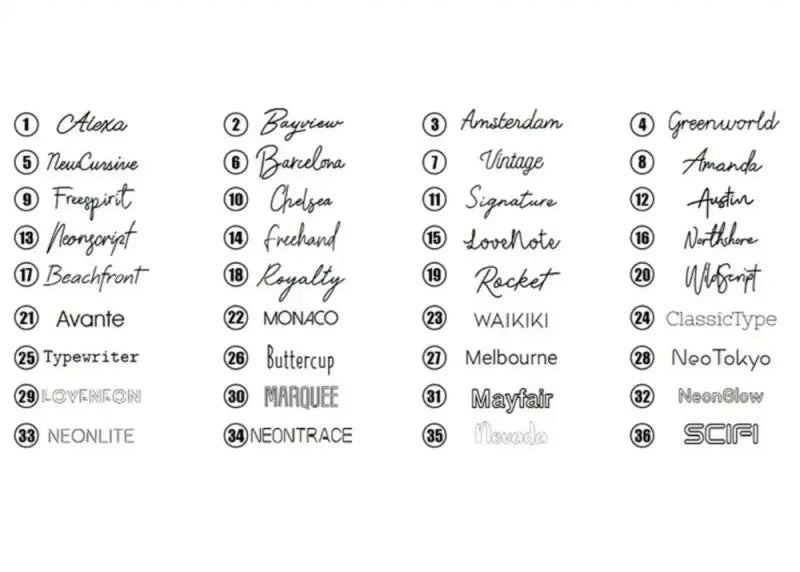 Neon Schild personalisierte Beleuchtung