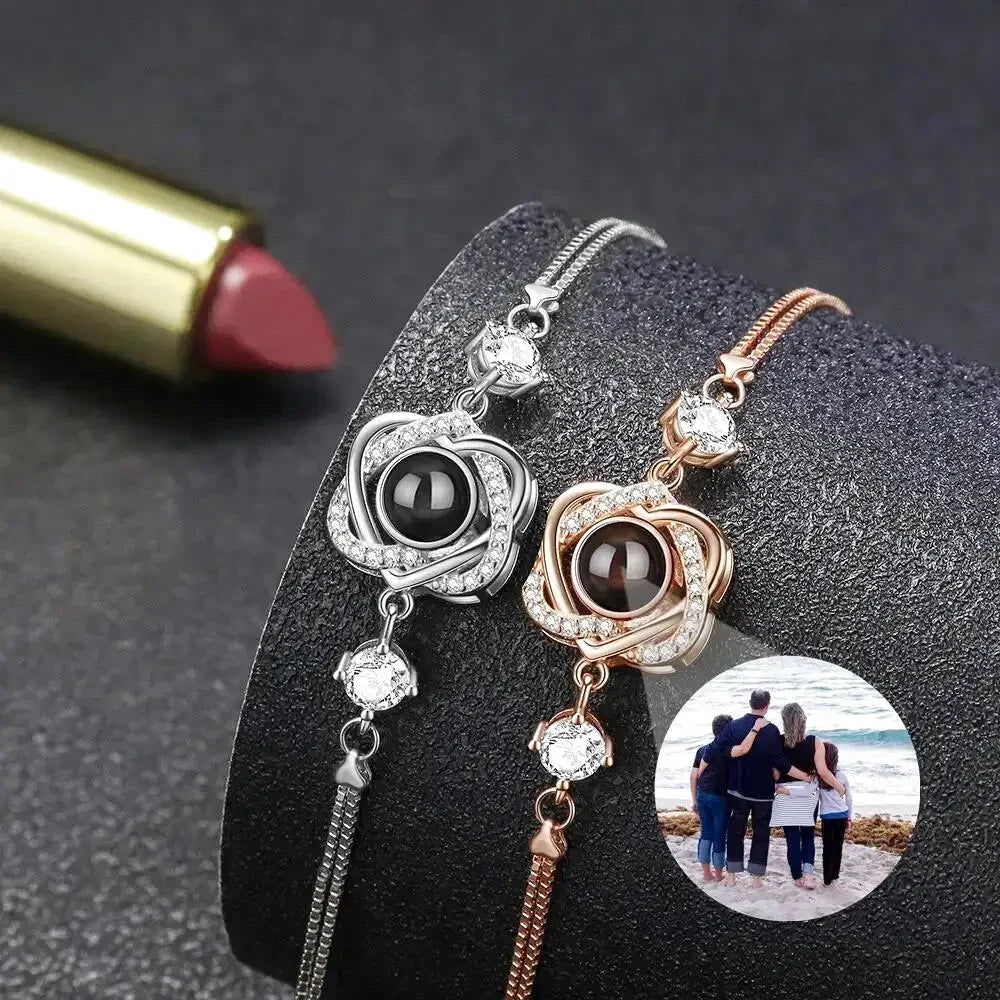 Personalisierte Armband mit Bild, Silber