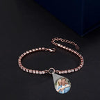 Personalisierte Armband mit Bild und eleganten Steinen