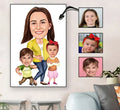 Personalisierte Familienposter-Illustration