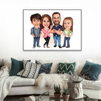 Personalisierte Familienposter-Illustration