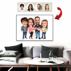Personalisierte Familienposter-Illustration