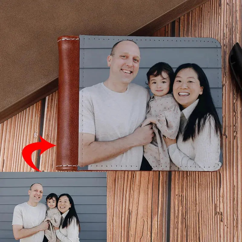 Personalisierte Geldbörse aus Leder für Herren