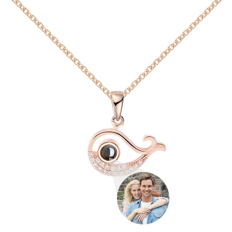 Personalisierte Halskette für Damen Foto Wal