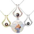 Personalisierte Halskette für Damen Mit Fotoprojektion