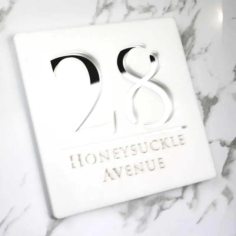 Personalisierte Hausplakette, stilvoll