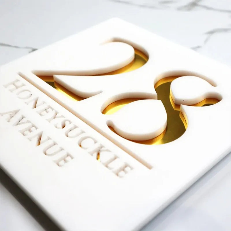 Personalisierte Hausplakette, stilvoll