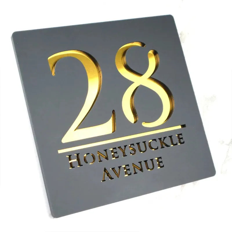 Personalisierte Hausplakette, stilvoll