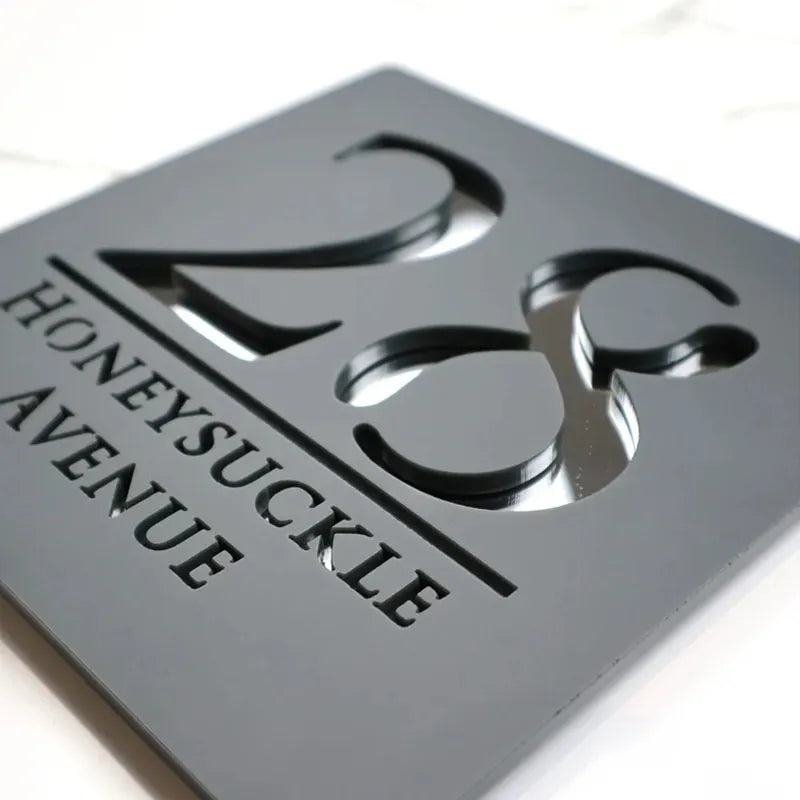 Personalisierte Hausplakette, stilvoll