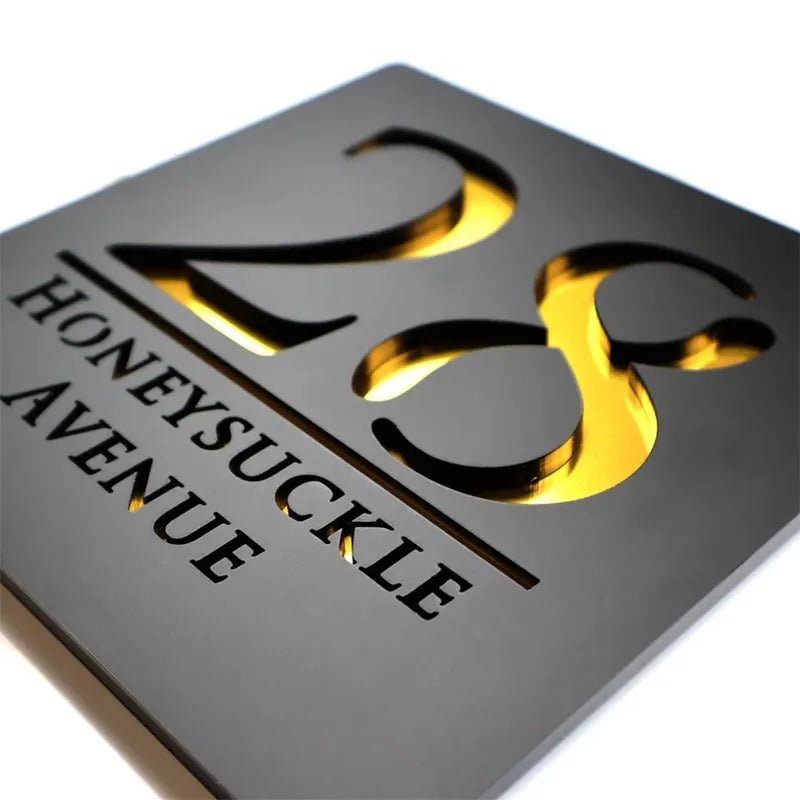 Personalisierte Hausplakette, stilvoll