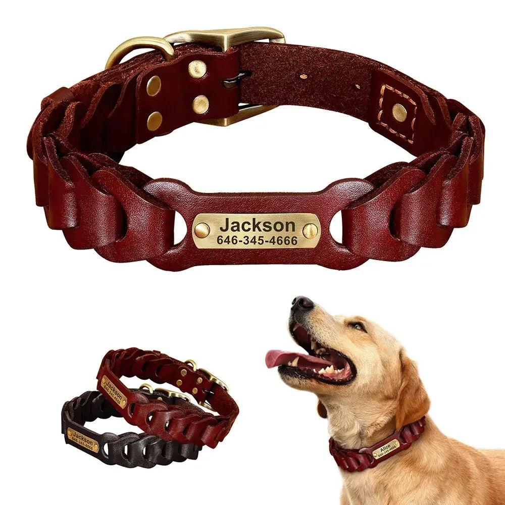 Personalisierte Hundehalsband Geschnitztes Jagdhund