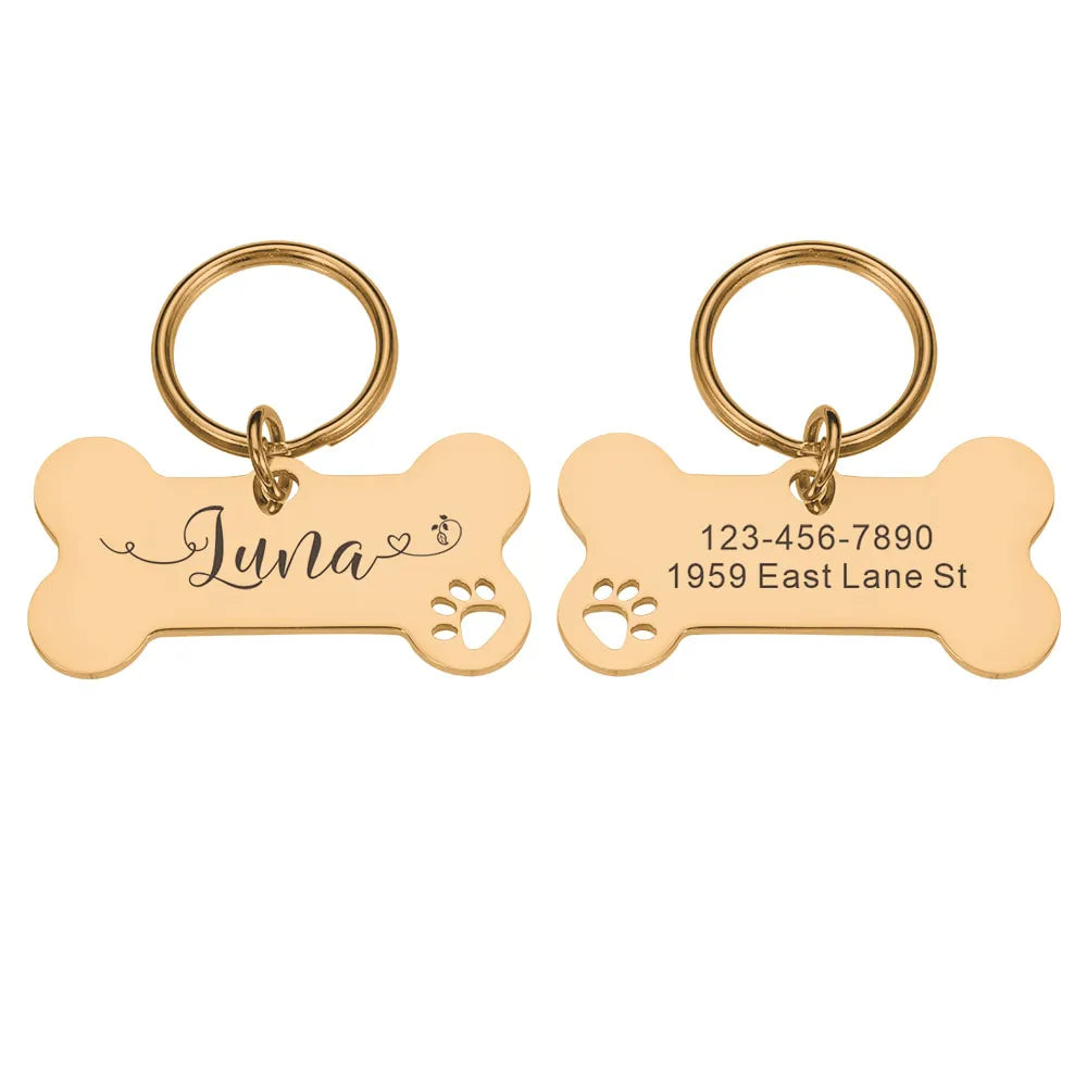 Personalisierte Hundehalsband-Marke