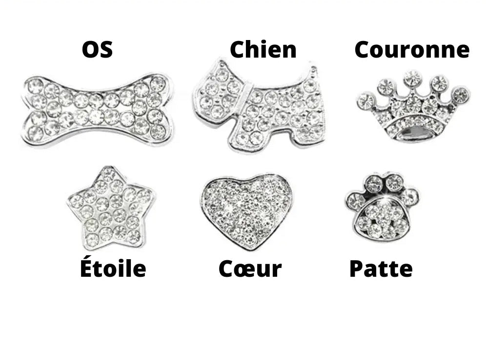 Personalisierte Katzenhalsband mit Strass-Anhänger