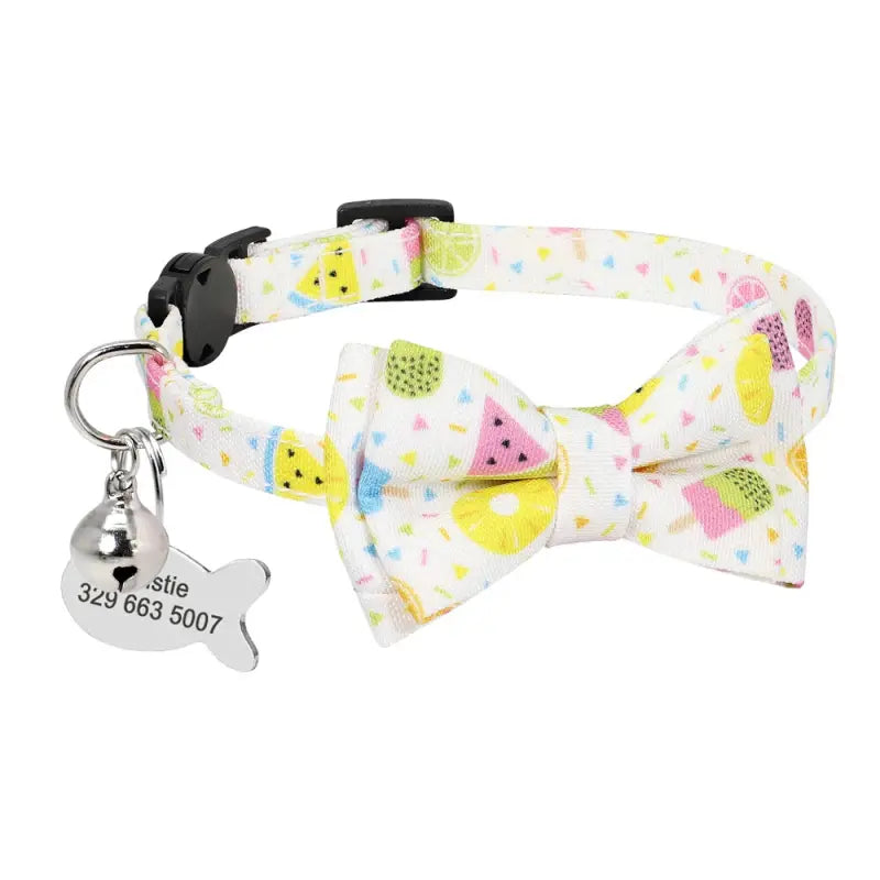 Personalisierte Katzenhalsband und gravierte Medaille