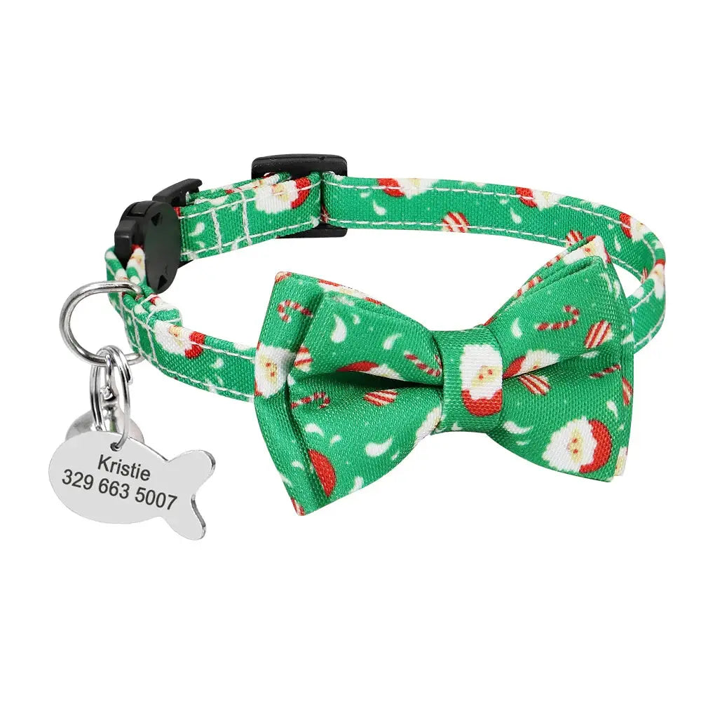 Personalisierte Katzenhalsband und gravierte Medaille