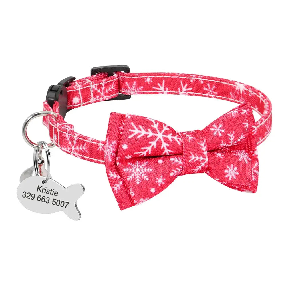 Personalisierte Katzenhalsband und gravierte Medaille