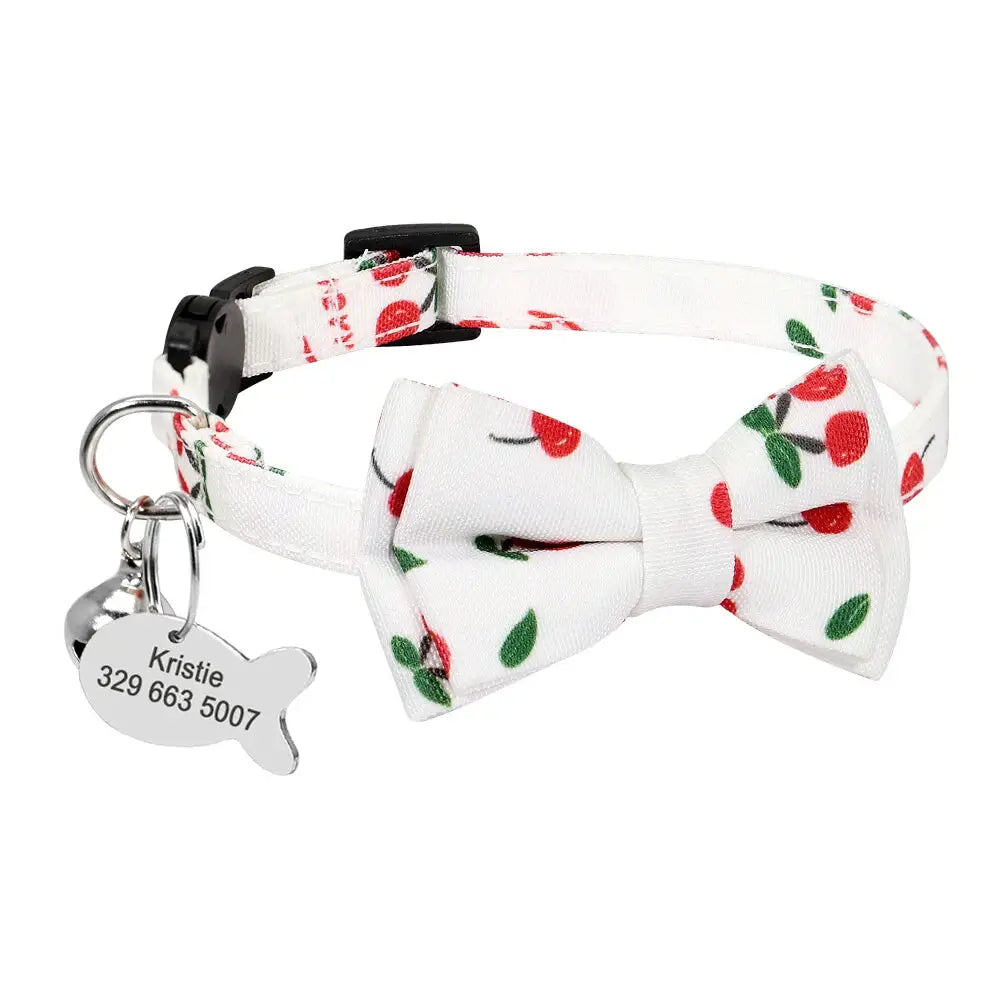 Personalisierte Katzenhalsband und gravierte Medaille