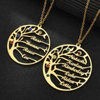 Personalisierte Kette mit Namen Lebensbaum