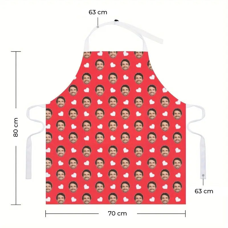 Personalisierte Küchenschürze Gesicht