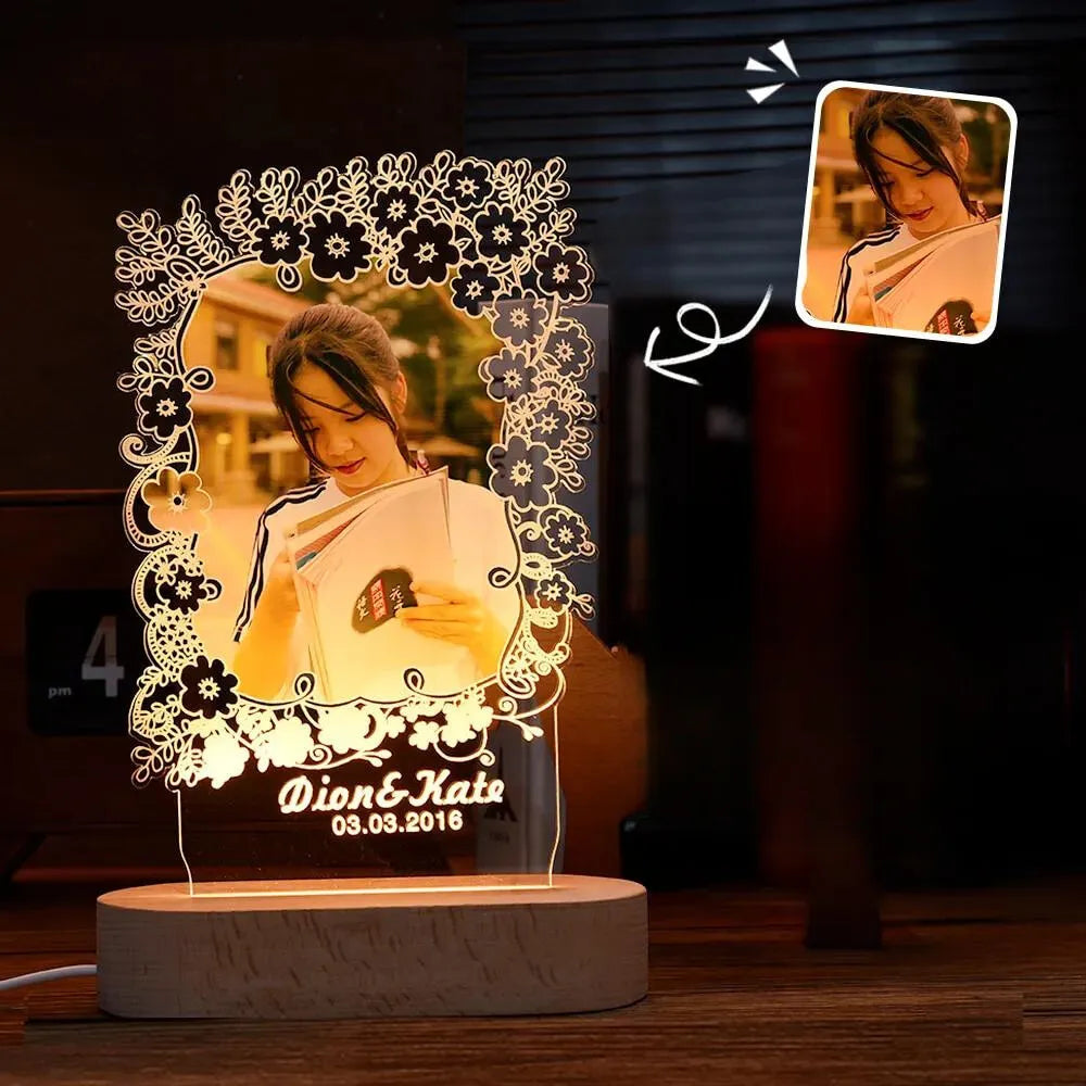 Personalisierte Lampe namens LED