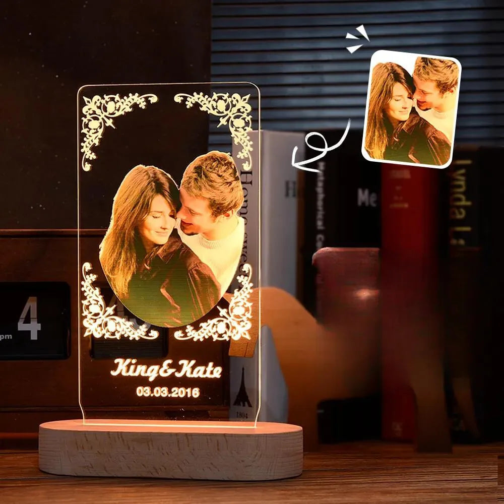 Personalisierte Lampe namens LED