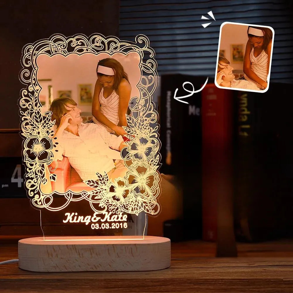 Personalisierte Lampe namens LED