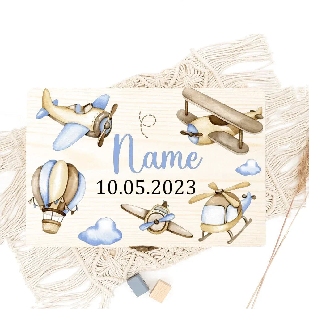 Personalisierte Schachtel aus Holz