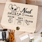 Personalisierte Schachtel Geburt