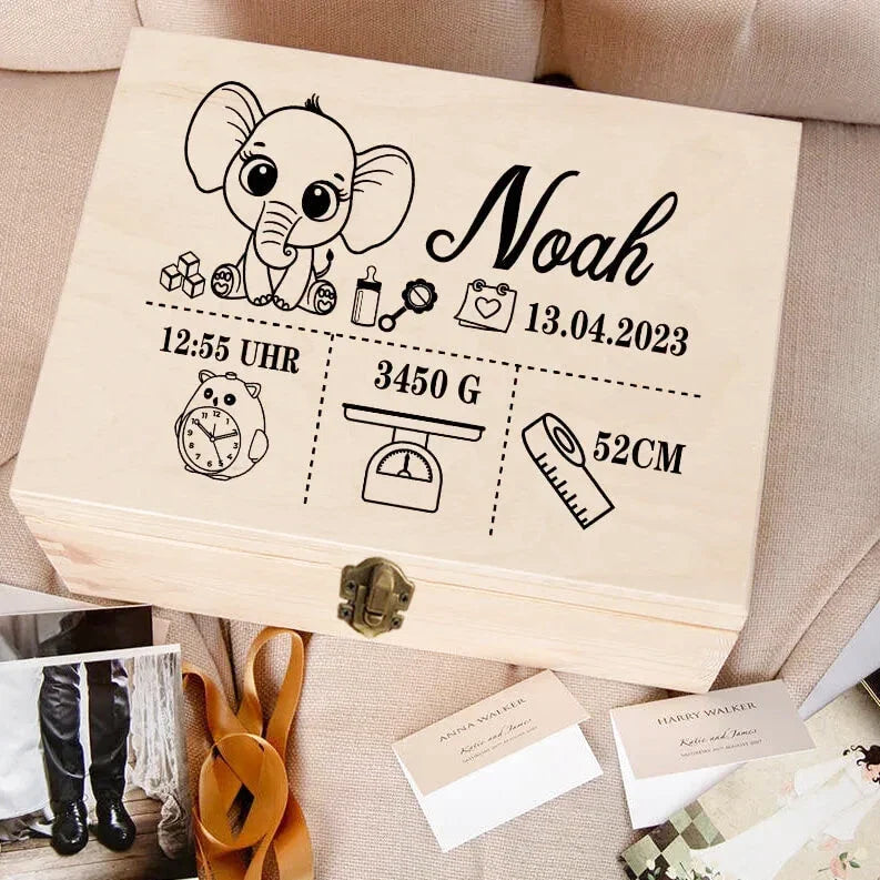 Personalisierte Schachtel Geburt