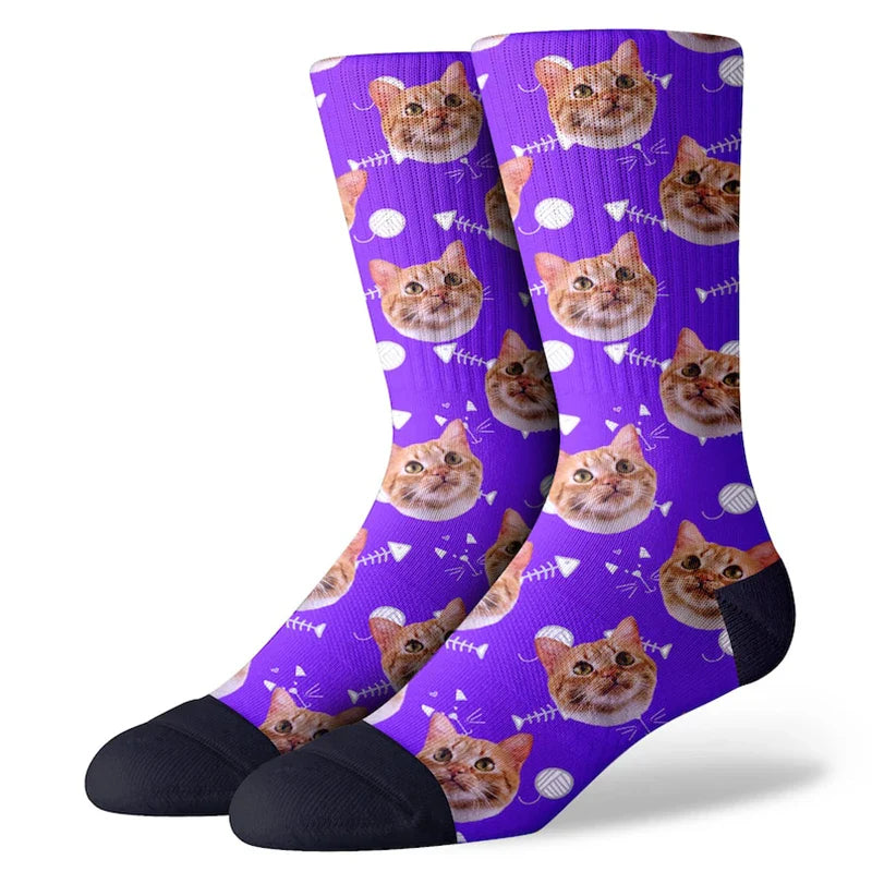 Personalisierte Socken Katze