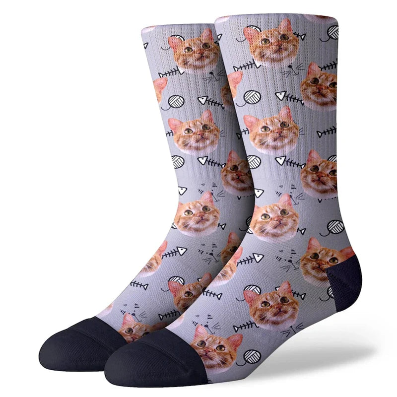 Personalisierte Socken Katze