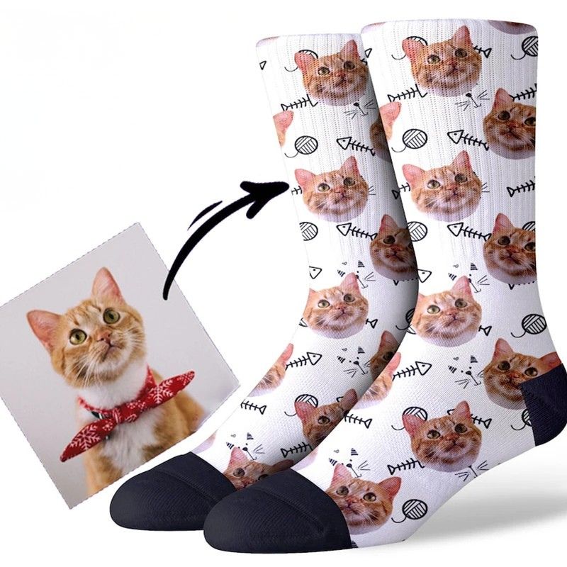 Personalisierte Socken Katze