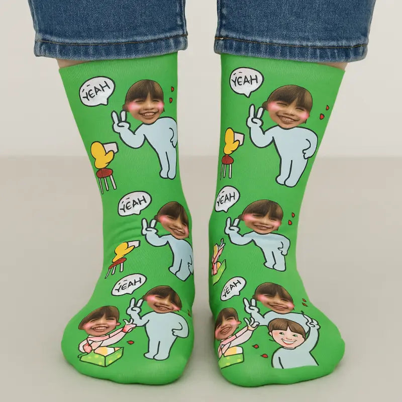 Personalisierte Socken Selfie