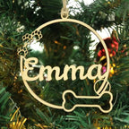 Personalisierte Weihnachtskugel Baumschmuck mit Namen