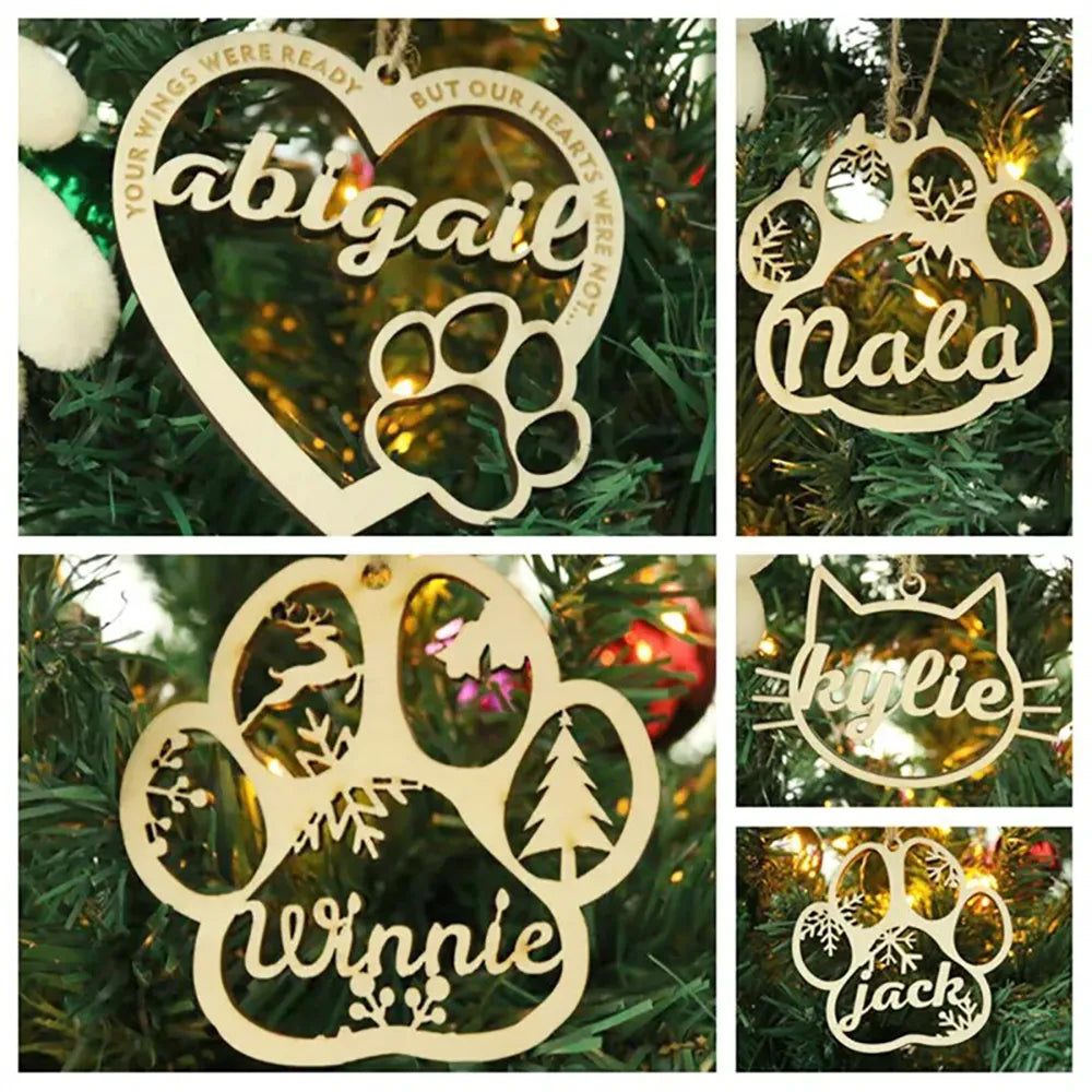 Personalisierte Weihnachtskugel Baumschmuck mit Namen