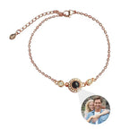 Personalisiertes Armband für Damen Kette mit Foto und Steinen