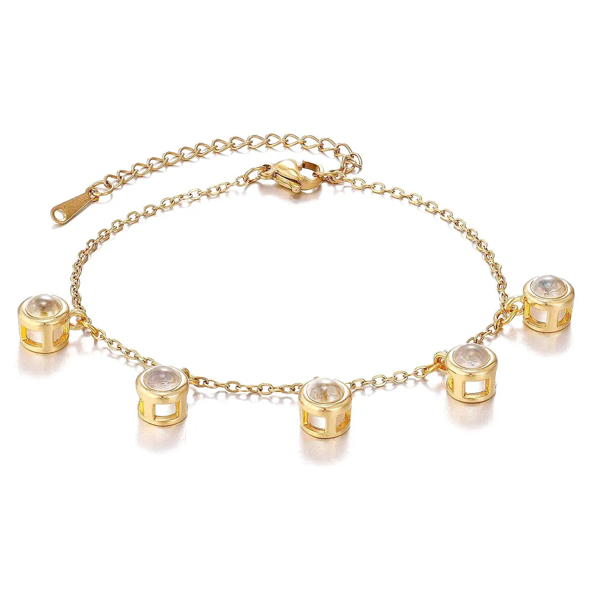 Personalisiertes Armband für Damen Mit rundem Foto