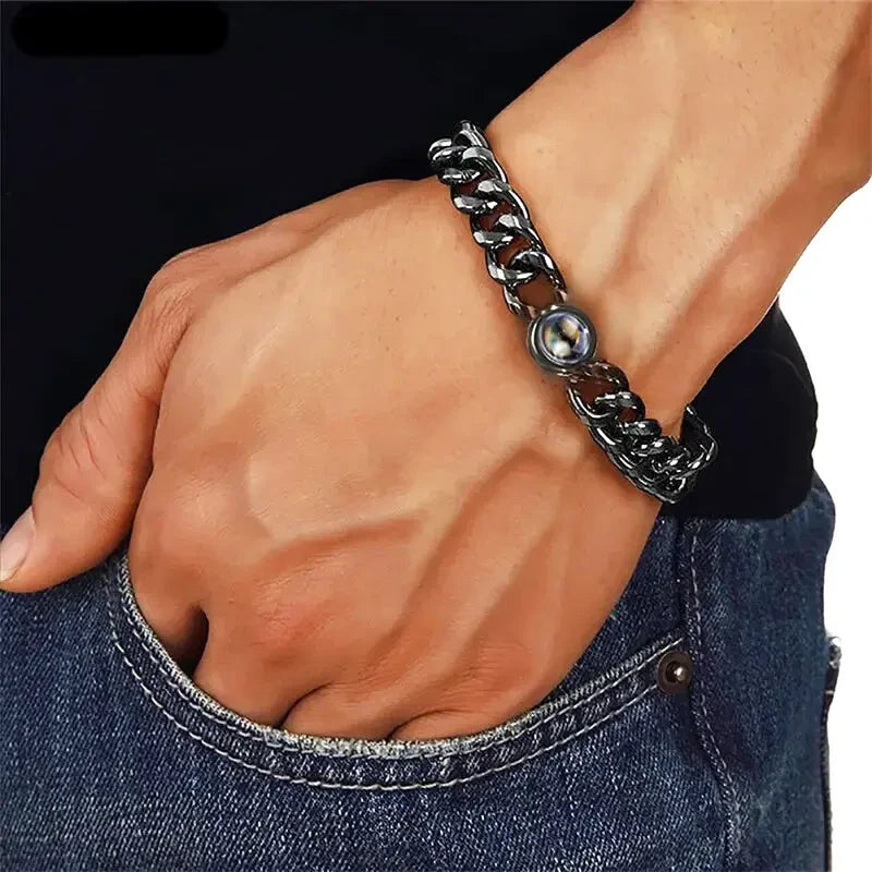Personalisiertes Armband für Herren mit Kette