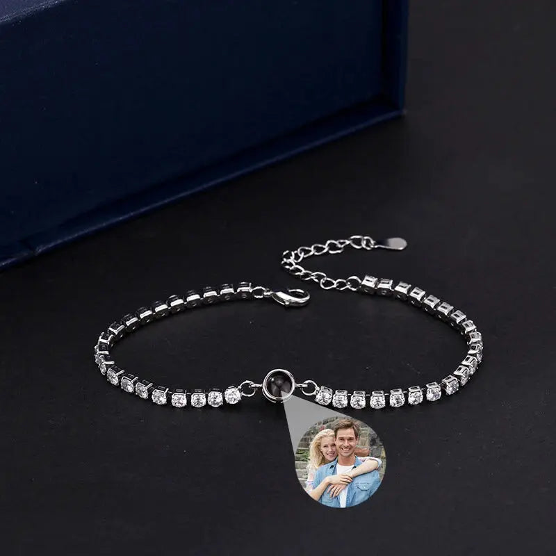 Personalisiertes Armband für Herren Mit Stein und Foto