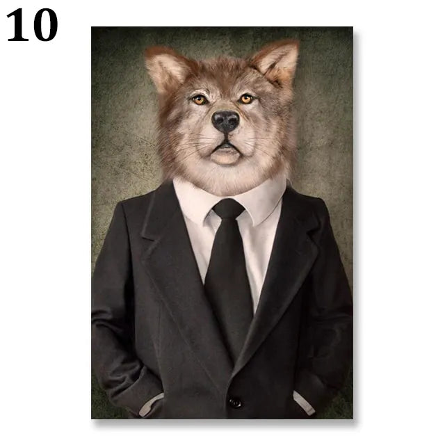 Personalisiertes Familienposter Karikatur Tiere