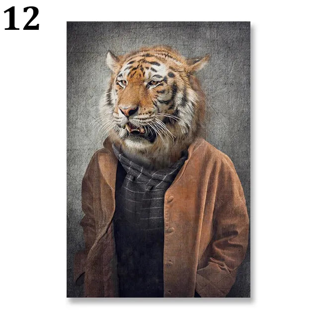 Personalisiertes Familienposter Karikatur Tiere