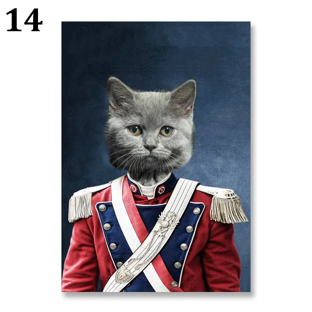 Personalisiertes Familienposter Karikatur Tiere