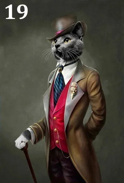 Personalisiertes Familienposter Karikatur Tiere